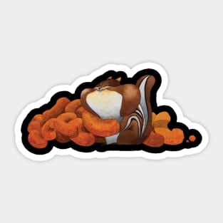 Cheesey Curl Chipmunk Sticker